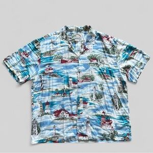 Vintage 80s-90s Paradise Found 100% Rayon Hawaii button shirt short sleeve XL
